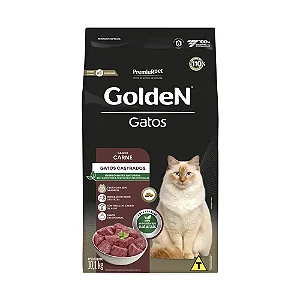 Ração Golden Gatos Castrados Sabor Carne - PremierPet