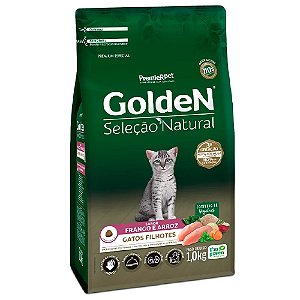 Ração Golden Gatos Seleção Natural Filhotes Sabor Frango e Arroz - PremierPet