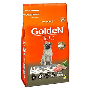 Ração Golden Fórmula Light Cães Adultos Porte Pequeno Sabor Frango e Arroz - PremierPet