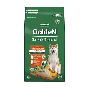 Ração Golden Cães Seleção Natural Adultos Sabor Frango, Abóbora e Alecrim - PremierPet