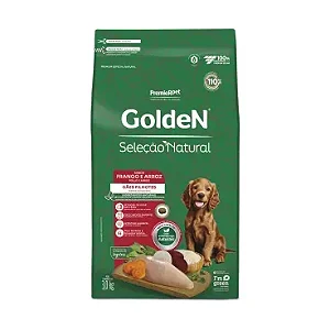 Ração Golden Cães Seleção Natural Filhotes Sabor Frango e Arroz - PremierPet