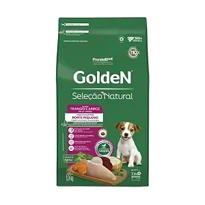 Ração Golden Cães Seleção Natural Filhotes Porte Pequeno Sabor Frango e Arroz - PremierPet