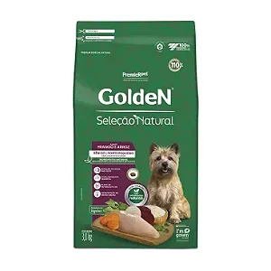 Ração Golden Cães Seleção Natural Sênior Porte Pequeno Sabor Frango e Arroz - PremierPet