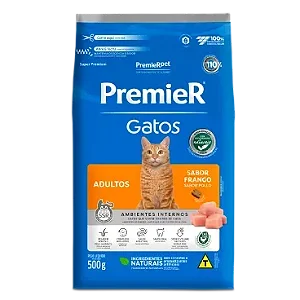 Ração Premier Gatos Adultos Ambientes Internos Sabor Frango - PremierPet