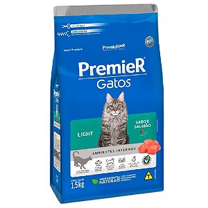 Ração Premier Gatos Light Ambientes Internos Sabor Salmão - PremierPet