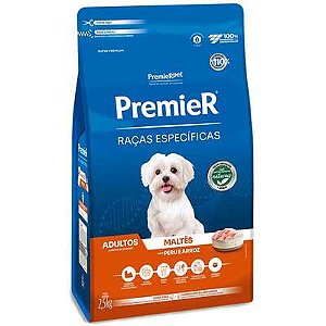 Ração Premier Raças Específicas Maltês Adultos Sabor Peru e Arroz - PremierPet