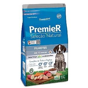 Ração Premier Seleção Natural Cães Filhotes Sabor Frango Korin e Batata Doce - PremierPet