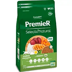Ração Premier Seleção Natural Cães Filhotes Porte Pequeno Sabor Frango Korin - PremierPet