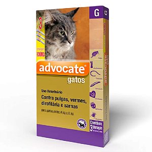 Antipulgas  Advocate para Gatos 4 A 8kg 0,8ml - Elanco