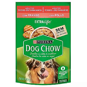 Ração Úmida Dog Chow Cães Adultos Sabor Frango 100g Purina