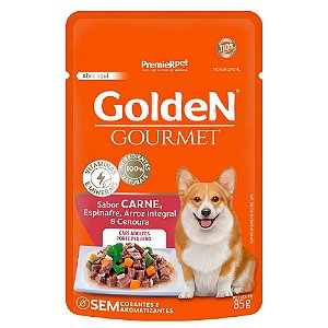 Ração Úmida Golden Gourmet Cães Adultos Porte Pequeno Sabor Carne 85g