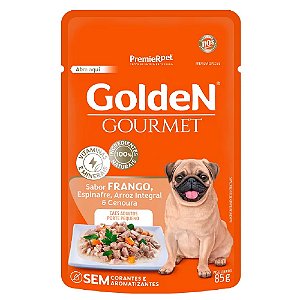 Ração Úmida Golden Gourmet Cães Adultos Porte Pequeno Sabor Frango 85g