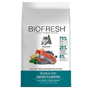 Ração Biofresh Gatos Filhotes Sabor Salmão, Maçã, Chá Verde e Blueberry