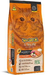 Ração Special Cat Ultralife Gatos Castrados Acima de 10 Anos Sabor Salmão e Arroz