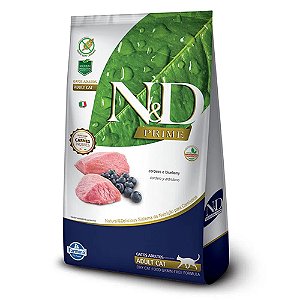 Ração Farmina N&D Prime Gatos Adultos Sabor Cordeiro e Blueberry