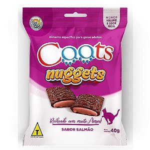 Snack Caats Nuggets Para Gatos Adultos Sabor Salmão 40g