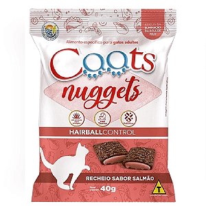 Snack Caats Nuggets HairballControl Para Gatos Adultos Sabor Salmão 40g