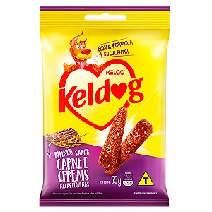 Snack Keldog Bifinho Cães Sabor Carne e Cereais - Kelco