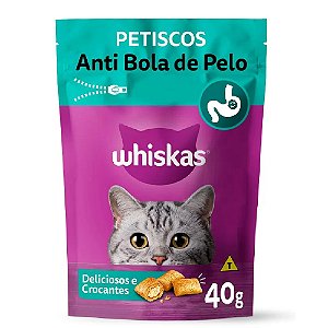 Snack Whiskas Petiscos Anti Bola de Pelo para Gatos Adultos