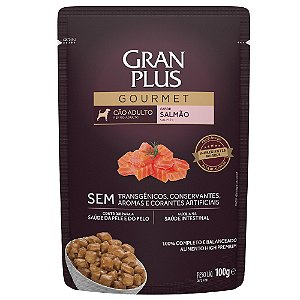 Ração Úmida GranPlus Gourmet Cães Adultos Sabor Salmão 100g