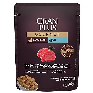 Ração Úmida GranPlus Gourmet Gatos Adultos Sabor Atum 85g