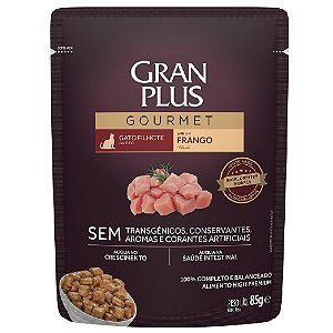 Ração Úmida GranPlus Gourmet Gatos Filhotes Sabor Frango 85g