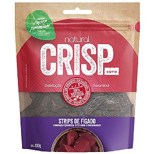 Snack Natural Crisp para Cães Sabor Strips de Fígado