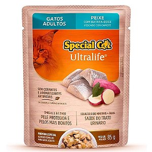 Ração Úmida Special Cat Ultralife Gatos Adultos Sabor Peixe Batata-Doce 85g