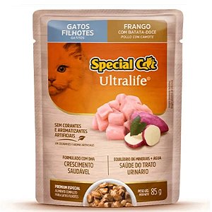 Ração Úmida Special Cat Ultralife Gatos Filhotes Sabor Frango Batata-Doce 85g