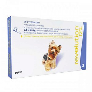 Revolution Zoetis 12% 0,25ml Antiparasitário para Cães de 2,6 a 5kg