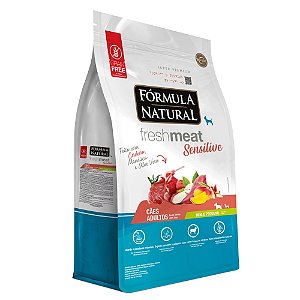 Ração Fórmula Natural Fresh Meat Sensitive Cães Adultos Portes Mini e Pequeno Sabor Cordeiro