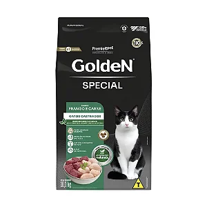 Ração Golden Special Gatos Castrados Sabor Frango e Carne - PremierPet