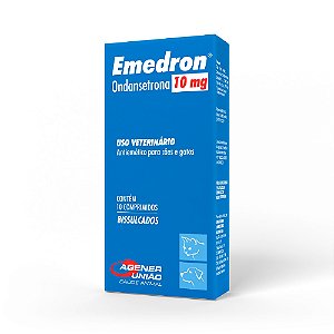 Emedron 10mg Antiemético para Cães e Gatos com 10 Comprimidos - Agener União