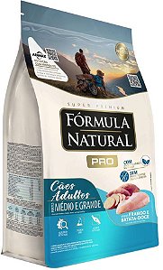 Ração Fórmula Natural Pró para Cães Adultos de Porte Médio e Grande Sabor Frango e Batata Doce