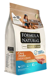 Ração Fórmula Natural Pró Skin & Coat para Cães Adultos de Porte Médio e Grande Sabor Cordeiro