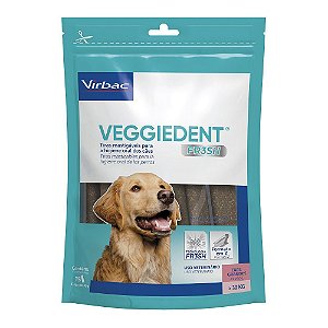 Tiras Mastigáveis VeggieDent Fr3sh Higiene Oral Cão Grande Acima 30kg - Virbac