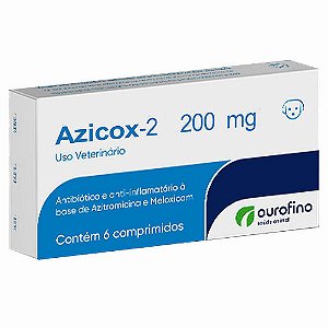 Antibiótico Azicox 200mg 6 Comprimidos - Ourofino