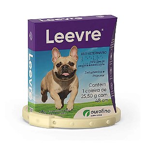 Coleira Leevre P 48cm Antipulgas e Repelente para Cães - Ourofino