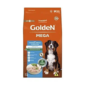 Ração Golden Mega Cães Adultos Portes Grandes e Gigantes Sabor Frango e Arroz 15kg - PremierPet
