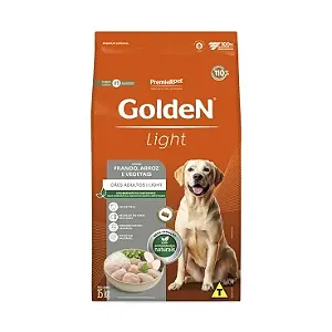 Ração Golden Fórmula Light Cães Adultos Sabor Frango e Arroz 15kg - PremierPet