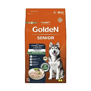 Ração Golden Fórmula Sênior Cães A Partir de 7 Anos Sabor Frango e Arroz 15kg - PremierPet