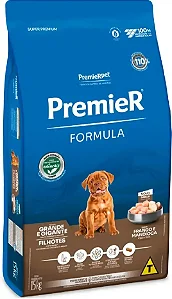 Ração Premier Fórmula Cães Filhotes Porte Grande e Gigante Sabor Frango 15kg - PremierPet