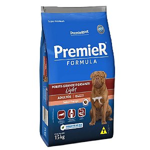 Ração Premier Fórmula Light Cães Adultos Porte Grande e Gigante Sabor Frango 15kg - PremierPet