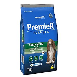 Ração Premier Fórmula Light Cães Adultos Porte Médio Sabor Frango 15kg - PremierPet