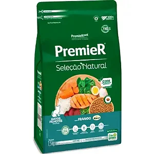 Ração Premier Gatos Filhotes Seleção Natural Sabor Frango Korin 1,5kg - PremierPet