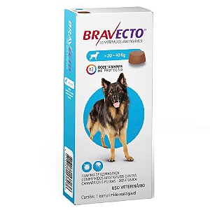 Bravecto Cães 20 A 40kg - Antipulgas e Carrapatos