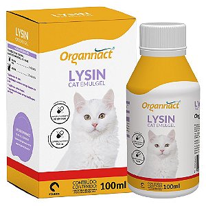 Suplemento Vitamínico Organnact Lysin Cat Emulgel 100ml