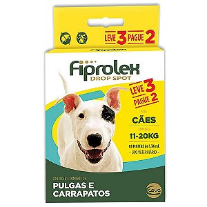 Fiprolex Cães 11 a 20kg Leve 3 Pague 2 - Ceva