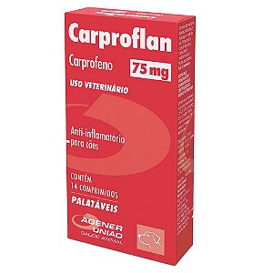 Anti-inflamatório Cães Carproflan 75mg 14 Comprimidos - Agener