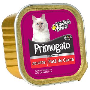 Ração Úmida Primogato Premium Patê Gatos Adultos Sabor Carne 150g - Hercosul